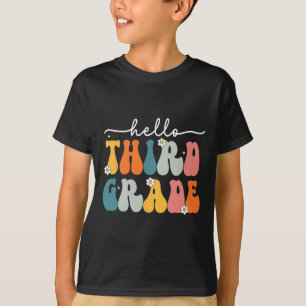 Hello Third Grade Back to School 3rd Grade Teacher T-Shirt