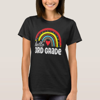 Hello Third Grade Back To School 3rd Grade Teacher T-Shirt