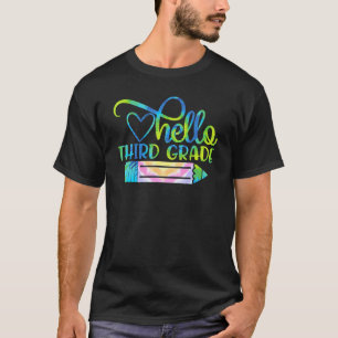 Hello Third Grade Back To School 3rd Grade Teacher T-Shirt