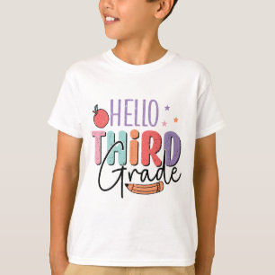 Hello Third Grade Back to School T-Shirt