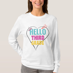 Hello Third Grade  Colourful design for third-grad T-Shirt