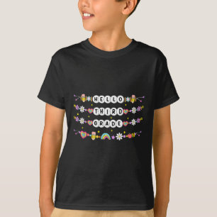 Hello Third Grade Friendship Bracelets Back To Sch T-Shirt