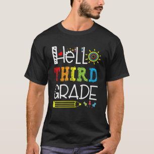 Hello Third Grade Fun 3Rd Grade Back To School Gif T-Shirt