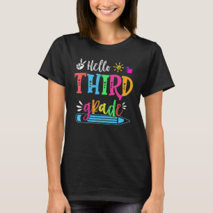 Hello Third Grade Fun 3rd Grade Back To School T-Shirt