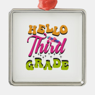 Hello Third Grade Metal Tree Decoration
