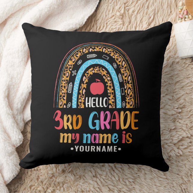 Hello Third Grade My Name is...Back to School Gift Cushion (Blanket)