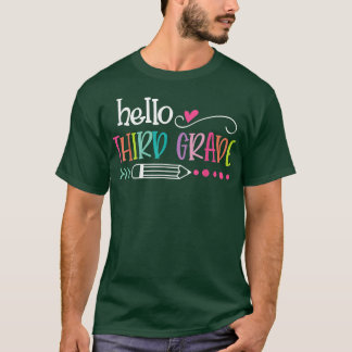 Hello Third Grade Shirt Fun 3rd Grade Back To Scho