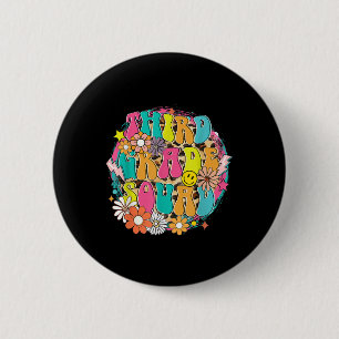 Hello Third Grade Shirt - Girls 3rd Grade Outfit,  6 Cm Round Badge