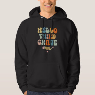 Hello Third Grade Teacher Back To School Vintage G Hoodie