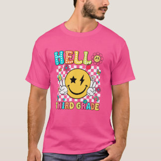 Hello Third Grade Teacher Student First Day Back T T-Shirt