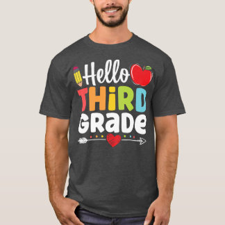 Hello Third Grade Team 3rd Grade Back To School Fu T-Shirt