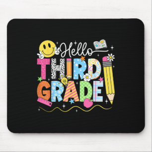 Hello Third Grade Team 3rd Grade Back To School Te Mouse Pad