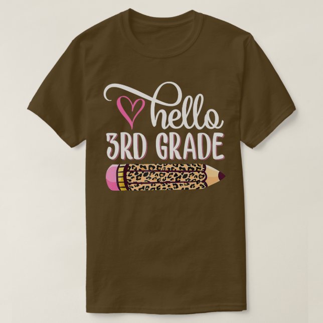 Hello Third Grade Team 3rd Grade Back to School Te T-Shirt (Design Front)