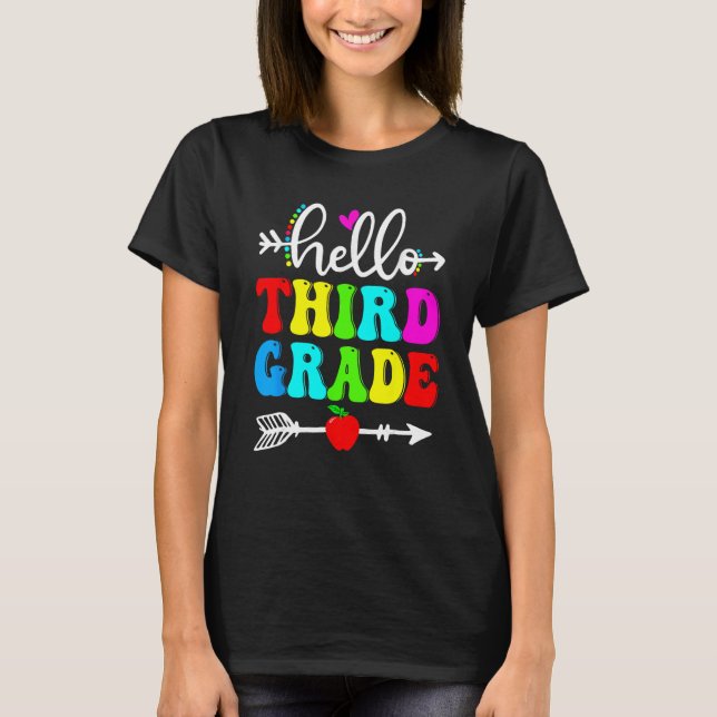 Hello Third Grade Team 3rd Grade Back To School Te T-Shirt (Front)