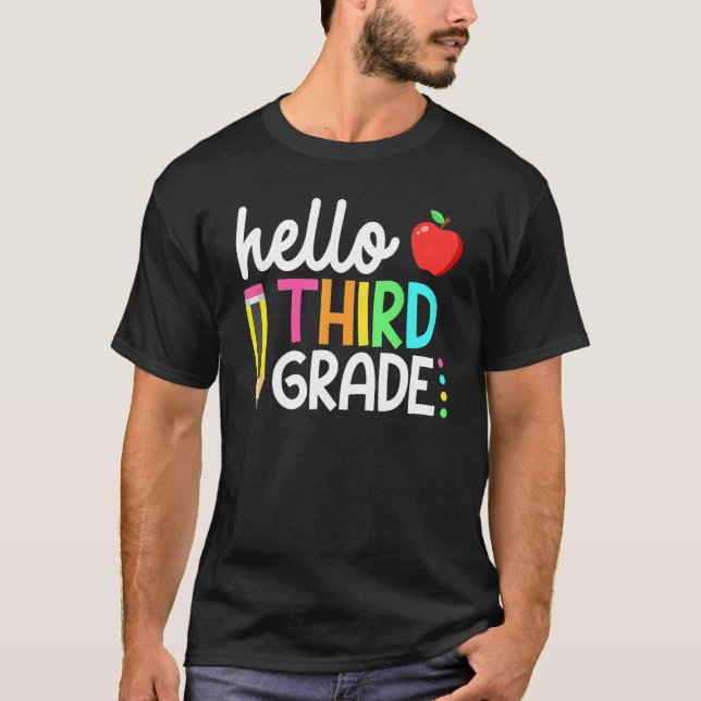 Hello Third Grade Team 3rd Grade Back To School Te T-Shirt (Front)