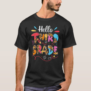 Hello Third Grade Team 3rd Grade Teacher Back To S T-Shirt