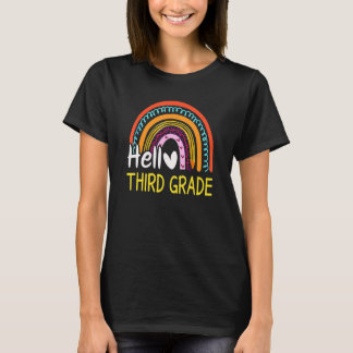 Hello Third Grade Team 3rd Graderainbow Welcome Ba T-Shirt