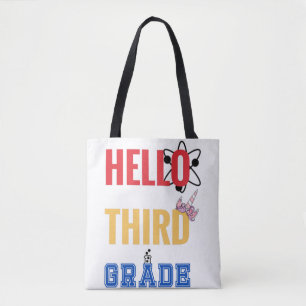 Hello Third Grade Wonderful design for 3rd-grade Tote Bag
