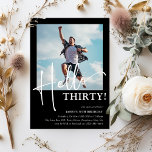 Hello THIRTY! Minimal 30th Birthday Party Invitation<br><div class="desc">Make your loved one's 30th birthday an unforgettable celebration with our Hello THIRTY minimal design party invitation. With just a few clicks,  you can add their photo,  customise the template to your event details,  and create a one-of-a-kind party invite that's guaranteed to impress</div>