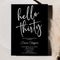 Hello Thirty Minimal Elegant 30th Birthday Party
