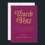 Hello Thirty Retro wine red 30th Birthday Party Thank You Card<br><div class="desc">Express your gratitude in style with this Hello Thirty Retro 30th Birthday Thank You Card, featuring bold retro typography in a sophisticated wine red and gold design. Perfect for sending heartfelt notes after your milestone celebration, this customisable card allows you to add your name, personal message, or event details. Whether...</div>