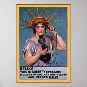 Hello! This is Liberty~Vintage World War 1 Poster