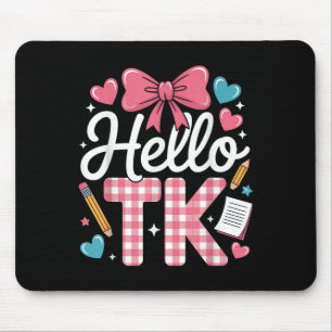 Hello Tk Funny Cute Back To School Transitional Ki Mouse Pad