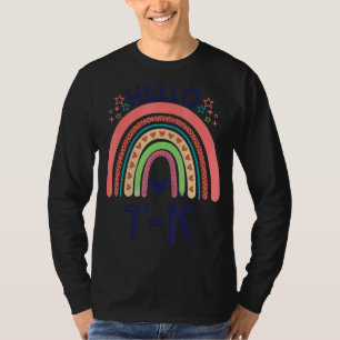 Hello Tk Rainbow For Prek Preschool Teacher Girls T-Shirt