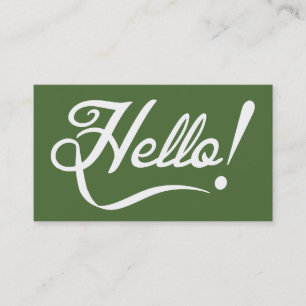 Hello -  Tree Top Business Card
