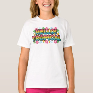 Hello! Tropical – Colourful Summer Design with Pal T-Shirt