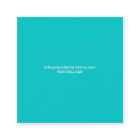 Hello! Turquoise Profile Business Card