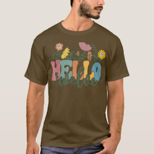 Hello Twelve Flower I Am 12 Year Old Happy Birthda T-Shirt