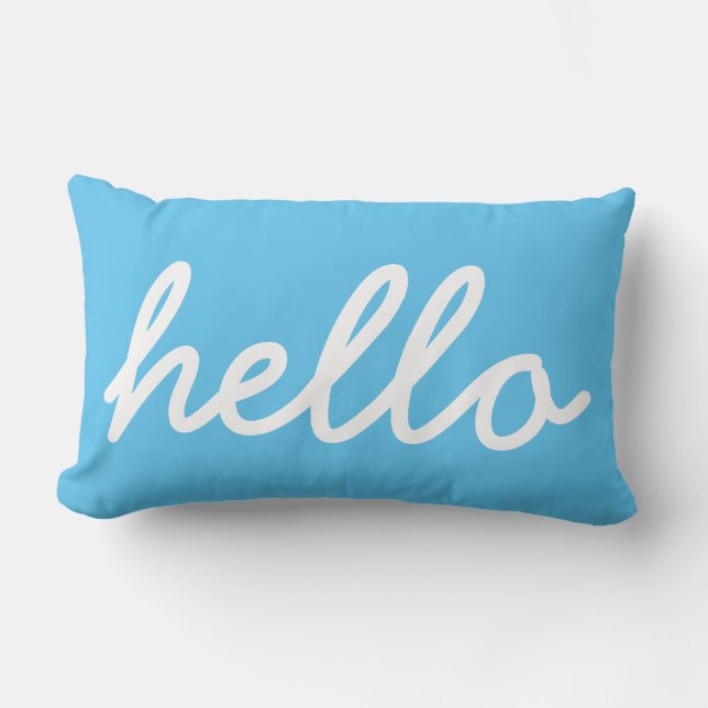 Hello Typography Lumbar Cushion (Front)