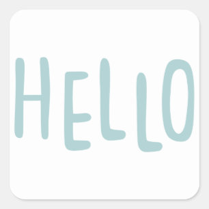Hello Typography  Square Sticker