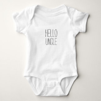 Hello Uncle Pregnancy Announcement Baby Bodysuit