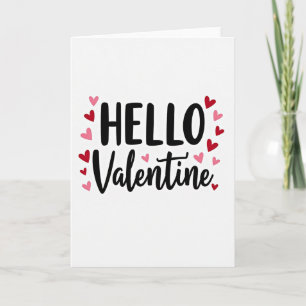 Hello Valentine Minimalist Card