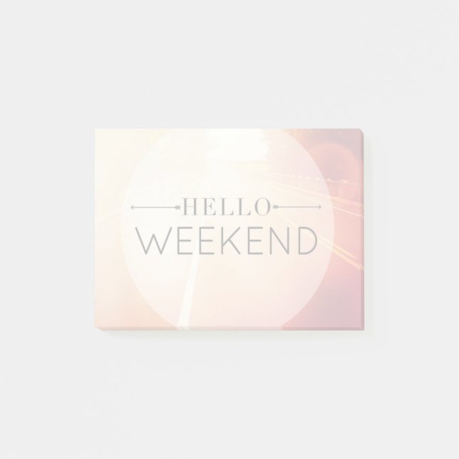Hello Weekend 3 Post-it Notes (Front)