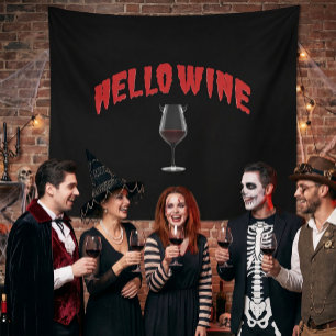 Hello Wine - A Halloween Photo Booth Tapestry