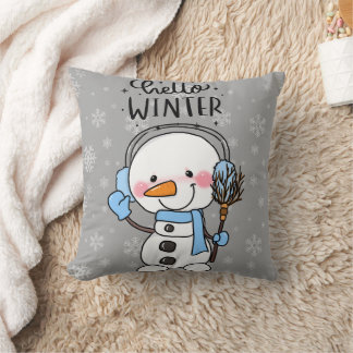 hello winter cushion