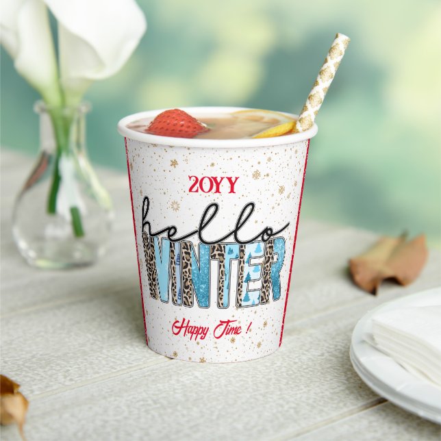 Hello Winter Customise Paper Cups (Insitu)