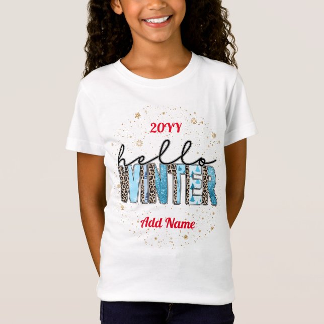 Hello Winter Customise T-Shirt (Front)