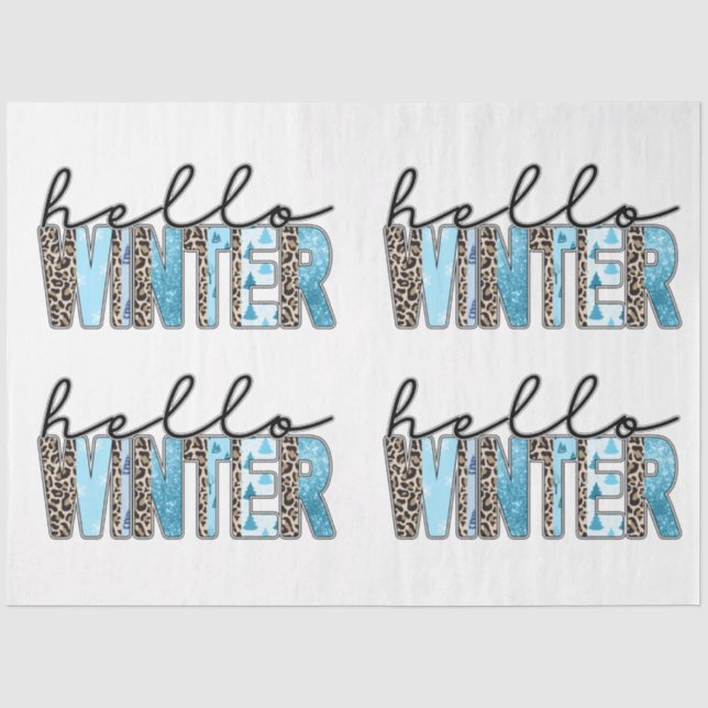 Hello Winter Customise Tissue Paper (Front)