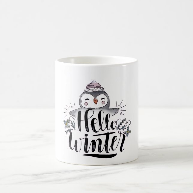 Hello Winter Penguin Mug (Center)