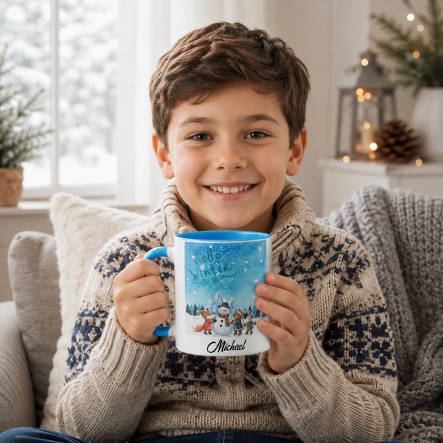 Hello Winter Personalised Mug (Creator Uploaded)