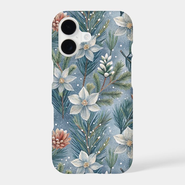 Hello Winter Pines & Flowers (Back)