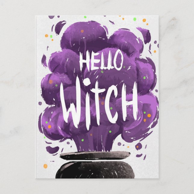 Hello Witch Postcard (Front)