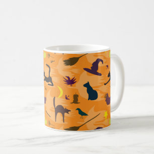 Hello Witch - seamless Halloween pattern. Coffee Mug