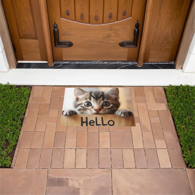 Hello Word Cat Doormat (Outdoor)