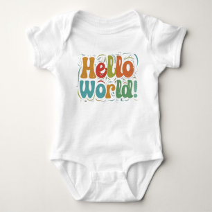 Hello World" Baby Bodysuit - A Sweet Introduction 