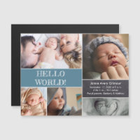 Hello World Custom photo collage baby birth